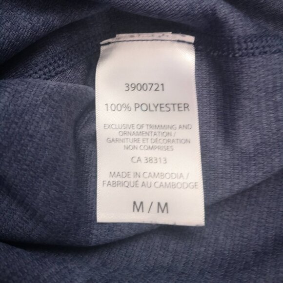 Carbon Men's Size Medium Loose Fit Navy Short Sleeve Athletic T-shirt - Picture 4 of 8